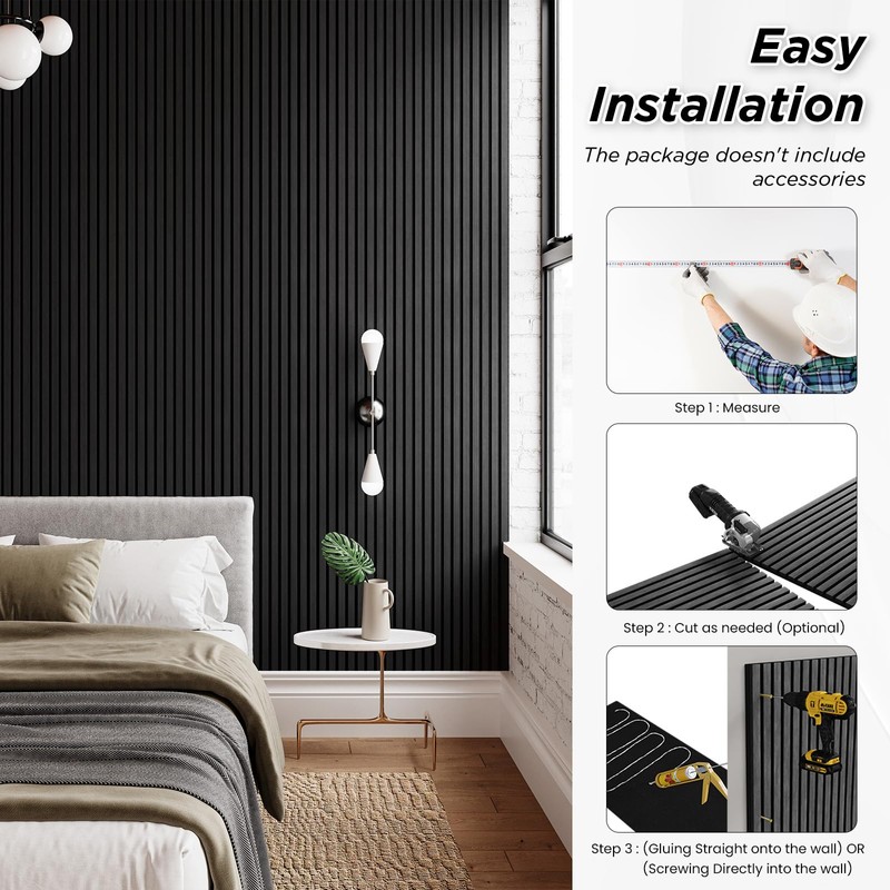 Smartstandard Sample Wood Slat Wall Panel, Soundproof Wooden Wall Panels,