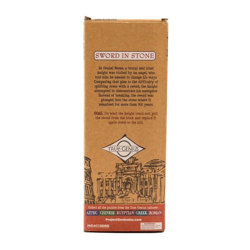 Project Genius True Genius - Sword and Stone Brainteaser Puzzle,