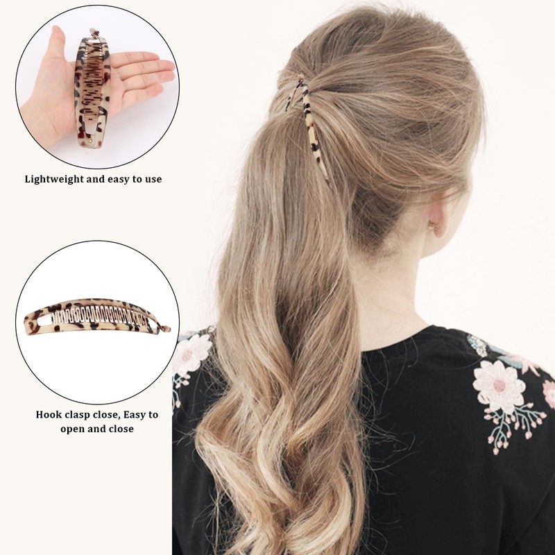 9Pcs Banana Clip Classic Retro 80’s Style Hair Comb Durable