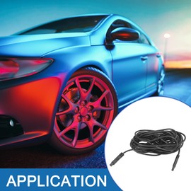 A ABSOPRO Verlängerungskabel für Rückfahrkamera 4 Pin 16,4ft 5m Kabel für Armaturenbrett-Kamera Auto-Rückfahrkamera Schwarz
