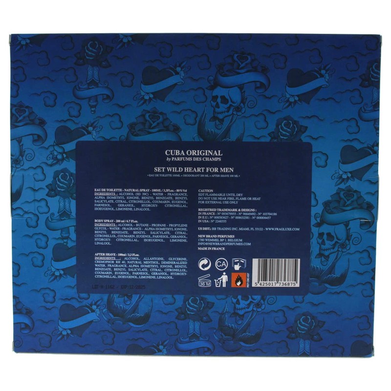 Cuba Cuba Wild Heart Men 3 Pc Gift Set