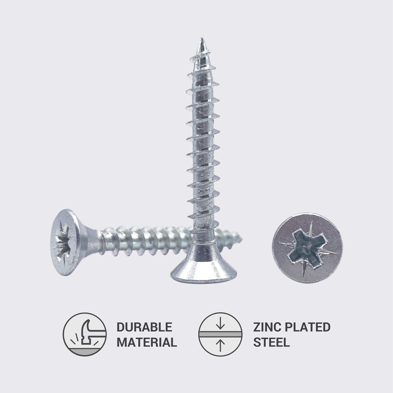 Pack of 100 Galvanised Steel 5.0 x 35 mm Wood