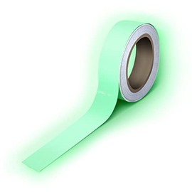 High Energy Glossy Green Glow in the Dark Vinyl Detailing Tape 1.25" x 10ft Roll