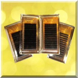 Luxorika Lot4 Softest Ellipse Flat eyelash extension 20 D curl Black blink mink