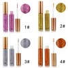 Coloured Glitter Eyeliner Liquid，Purple Glitter Liquid Eye Liner, Waterproof Eyeliner