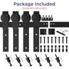 SMARTSTANDARD 7.5 Feet Bypass Sliding Barn Door Hardware Kit -