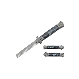 Metal Switchblade Comb - Black