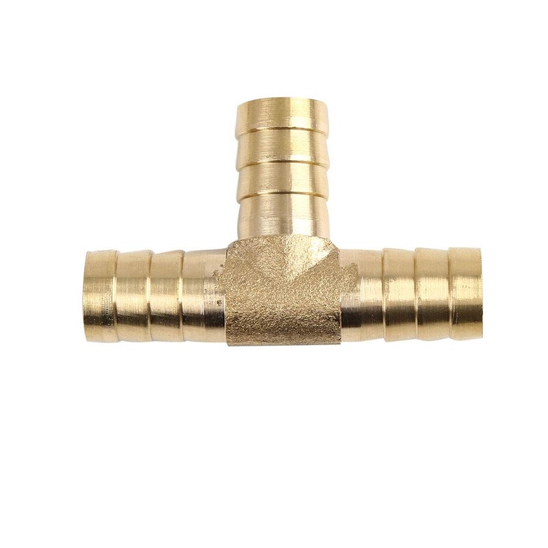 X AUTOHAUX 12mm Hose Barb Brass Joiner Tee 3 Way