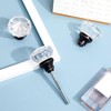 Amylove 8 Set Crystal Door Knobs Mortise Style Fluted Glass