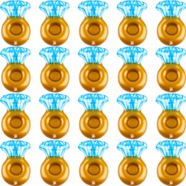 20 Pack Inflatable Diamond Ring Drink Holders Blow Up Diamond Drink Floats Diamond Cup Holder Coasters for Summer Pool Swim Party Bachelor Party
