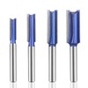 UTRUSTTO Professional Double Flute Straight Router Bits 1/4 Inch Shank,