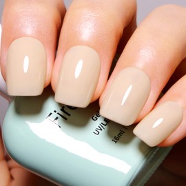 Firedeep Beige Brown Gel Nail Polish 1Pcs Nude Beige White UV/LED Soak Off Gel Polish for French Manicure DIY at Home 0.54 Fl Oz