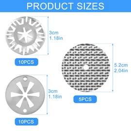 UptVin Pack of 25 Heat Protection Plate Repair Kit, Heat Protection Plate Repair Kit for Car 30 mm Clamping Discs Heat Protection Plate, 52 mm Repair Sheets for Most Cars