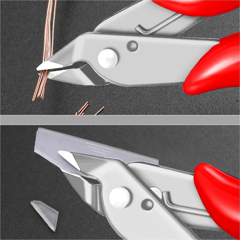 5 Pack Flush Cutters MC-170, MONVICT Wire Cutters 5 Inch