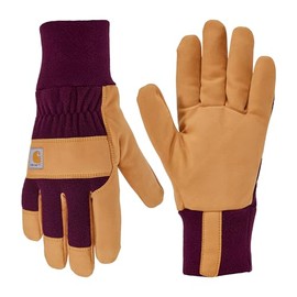 Carhartt Women's GF0847W Women's Wind Fighter® Fleece Work Glove - Medium - Eggplant/Barley