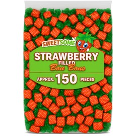 Sweetsome Bulk Strawberry Bonbons – Individually Wrapped, Old Fashioned Classic Hard Candy with Sweet Strawberry Filling – Perfect for Candy Dishes, Events & Resale (2 lbs)