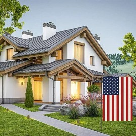 Speedway American US Flag Garden Flag 12.5 x 18 Inch Linen duty Outdoor Decor for Home ,