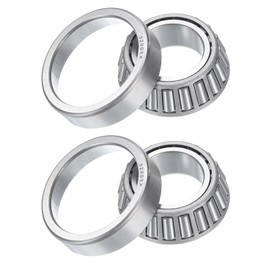 sourcing map 2pcs 32005X Tapered Roller Bearing Cone and Cup, 25mm Bore x 47mm OD x 15mm Thick, Chrome Steel Taper Bearing Set, ABEC-3