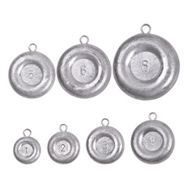 Fishing Weights Saltwater Coin Sinker Disc Sinkers Fishing Lead Weights Fishing Gear Tackle 1oz,2oz,3oz,4oz,5oz,6oz,8oz (8oz (2pcs))
