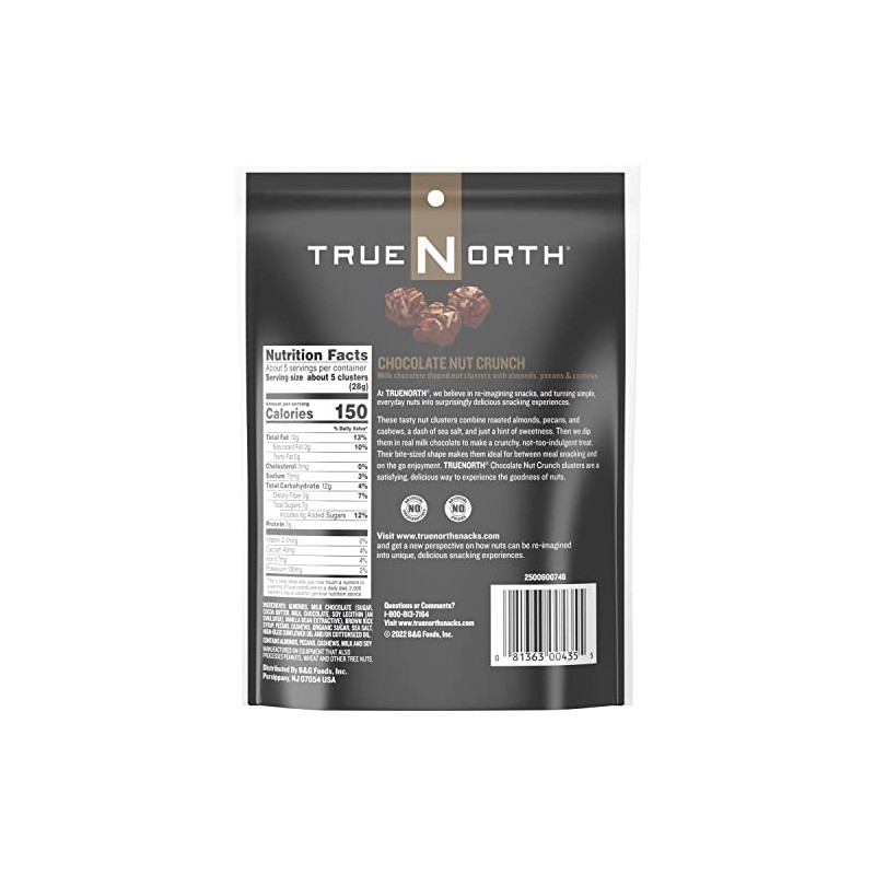 TrueNorth Nut Clusters, Chocolate Nut Crunch, 5 Ounce