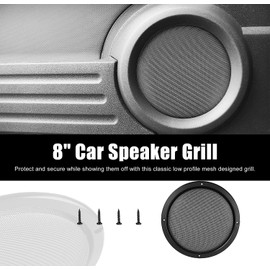 MACHSWON Car Grill Cover Mesh Protector Car Speaker Cover 8.5 Inch Woofer Subwoofer Grill with Screws Black