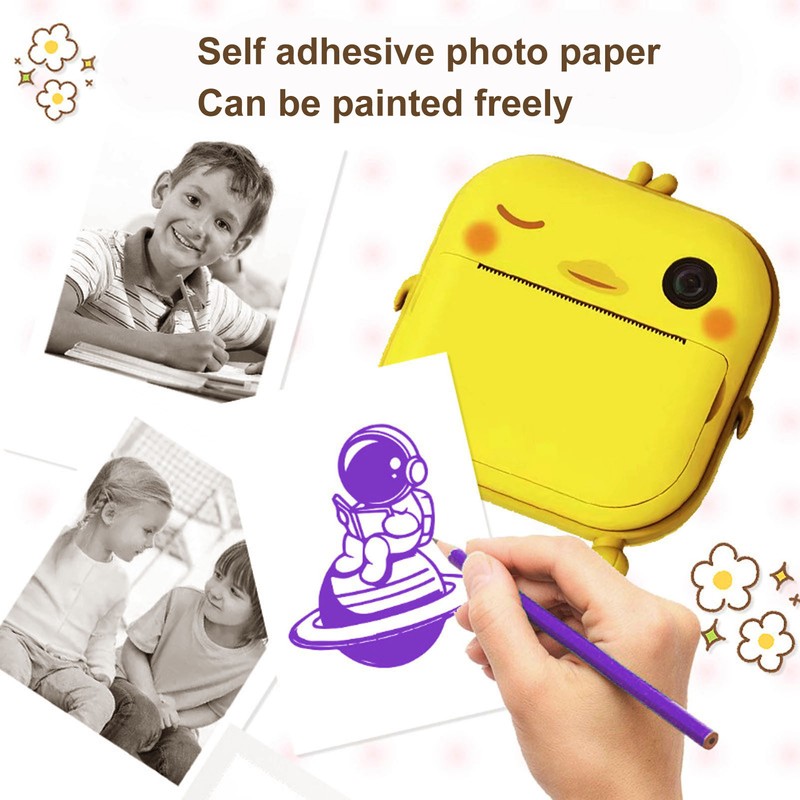 Instant Print Camera 2.4inch IPS Screen 48MP 1080P Video 8x