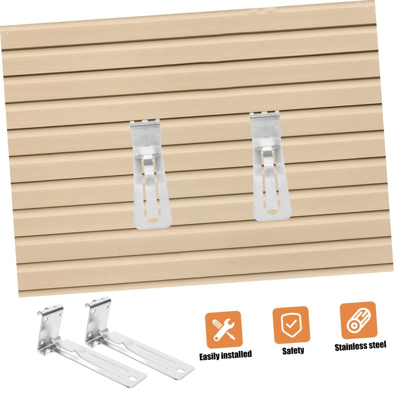 TEHAUX 2pcs Punch Wall Hooks for Vinyl Siding Photo Holder