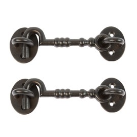 Hammer and Tongs - Ornate Cabin Hook and Eye - W125mm - Black - Pack of 2
