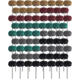 Local Stock in US -80PCS Abrasive Metal Polishing Buffing Wheel Burr Kit Set for Dremel Rotary Toolmaterial: Aluminum Oxide, grit: 120 180 320 400 800, size: 1.7"x1"