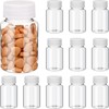 EXCEART 12pcs Plastic Clear Pill Bottles 80ml PET Container Bottles