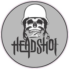 U.S. Custom Stickers Head Shot Skull Sticker 4 Inch