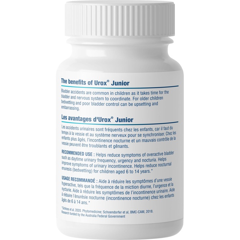 UROX Junior Natural Bladder Control - Nocturnal Enuresis or Bedwetting