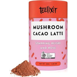 Teelixir Organic Mushroom Cacao Latte (Starring Reishi and Rose) 100g