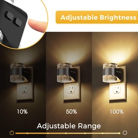 L LOHAS LED Night Light, Bubble Night Lights Plug into Wall, 3000K/4000k/5000K Adjustable Color Temperature Night Light,Dimmable Nightlights with Dusk to Dawn Sensor for Rooms Bathroom Hallway