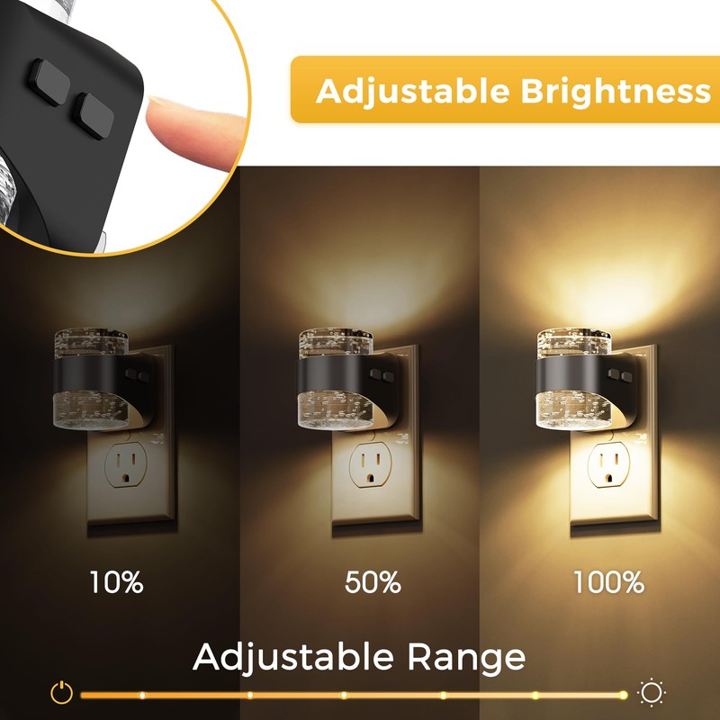 L LOHAS LED Night Light, Bubble Night Lights Plug into