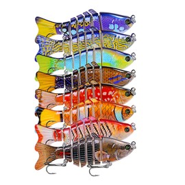 CHSEEO 1 piece multi-piece pike wobbler artificial bait jerkbait popper fishing bait trout bait fishing hook perfect for pike zander perch swimbait fishing accessories (random colours) #1