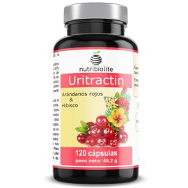 Uritractin Cranberry Extract 12500 mg + Hibiscus Flower Extract 825 mg 120 Capsules - 4 Months Treatment, Vegan