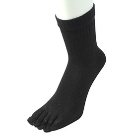 (MADE IN JAPAN of Craftsmanship) Small Socks Wool Blend (about 40% of Factory 5 Full Toe Socks (black) Heel with 3 Pairs # 802 