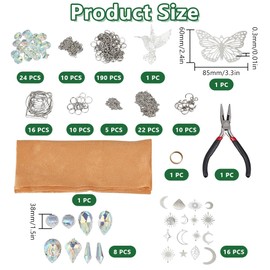 DELORIGIN Crystal Suncatchers Crafts Making Kit DIY Suncatchers Supplies for Adults Hanging Prism Rainbow Maker for Car Rear View Mirror Indoor Window Wedding Garden Gifts Decoration