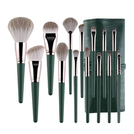 GRTUFOBA Makeup Brushes Set, 14 Pieces, Premium Fiber Bristles, Super Soft, Multi-functional, Makeup Brush Set, Easy to Carry, Includes Makeup Pouch