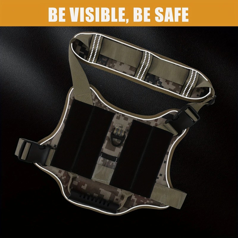 USLOCAL Tactical Service Dog Harness with Control Handle No Pulling