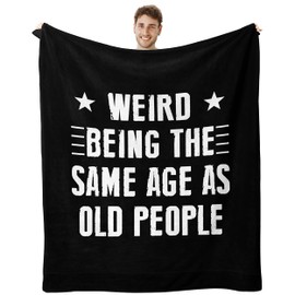 Zlomjro Gifts for Men, Christmas Birthday Gifts for Men Him, Best Older Men Gift Ideas, Unique Gag Gift for Mens Grandpa Dad Husband, Fathers Day Funny Gifts for Men Throw Blanket 60"X50" (Black)