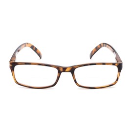 Readers.com Reading Glasses: The Vancouver Bifocal Reader, Plastic Rectangle Style for Men and Women - Tortoise, 2.50