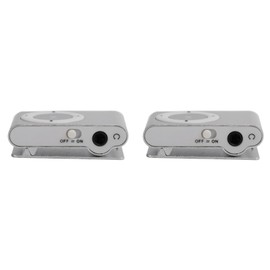 MP3 Music Player Set, 2pcs Portable Aluminum Alloy Digital Music Media Player Mini MP3 Back Clip Player with Earphone and USB Cable