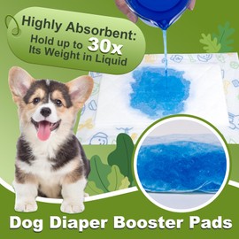 FurVeluxia Dog Diaper Liners 100ct, Disposable Dog Diaper Pads Liner Female and Male Super Absorbent Doggie Period Diaper Inserts fit Most Puppy Diapers,Belly Band(Long)