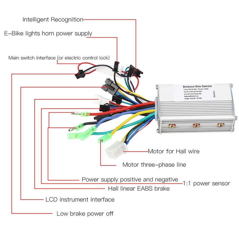 2 in 1 Electric Bicycle Electric Scooter Controller LCD Split