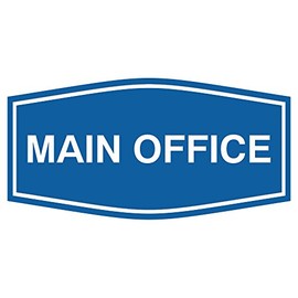 Fancy Main Office Sign (Blue) - Small