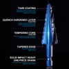 GRENPRO Titanium Four Spiral Flute Cobalt Step Drill Bits,1/4"-3/4" Impact