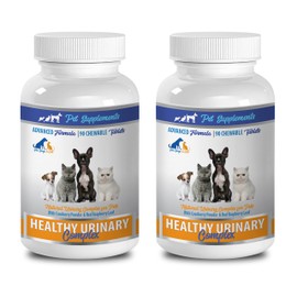 Urinary Tract Supplement for Dogs - Healthy Urinary Complex - for Dogs and Cats - Advanced Support - CHEWABLE - Marshmallow for Dogs - 2 Bottle (180 Chews)
