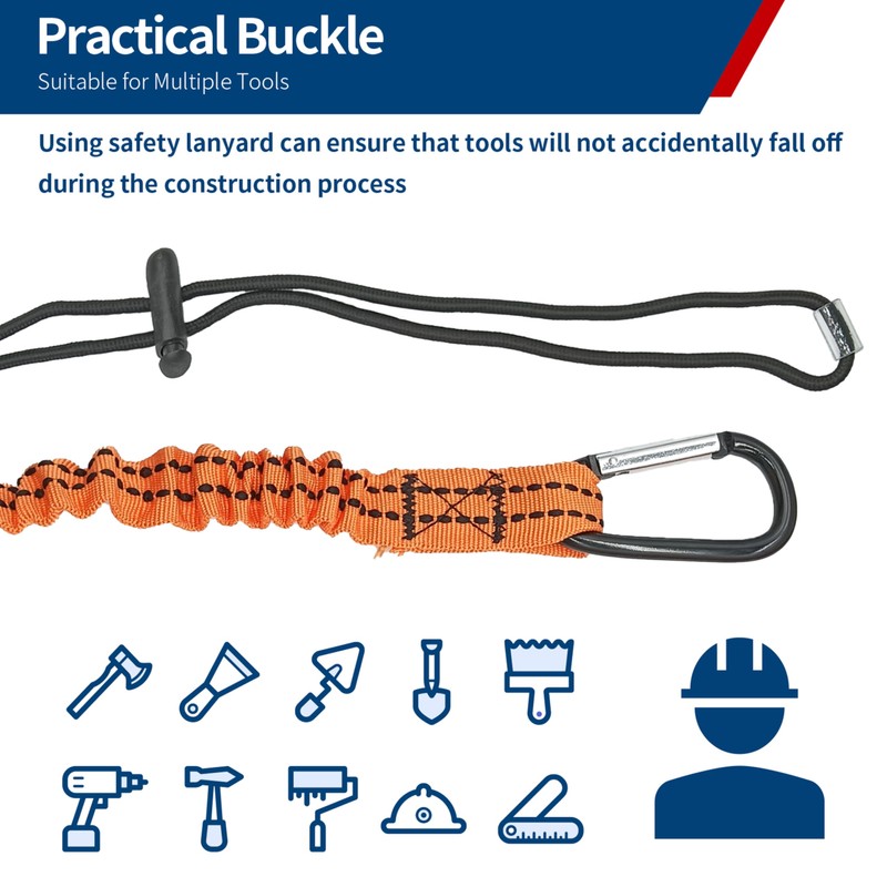 SOCROTO 3 Foot Tool Lanyard 5PCS Tool Tether Safety Tool